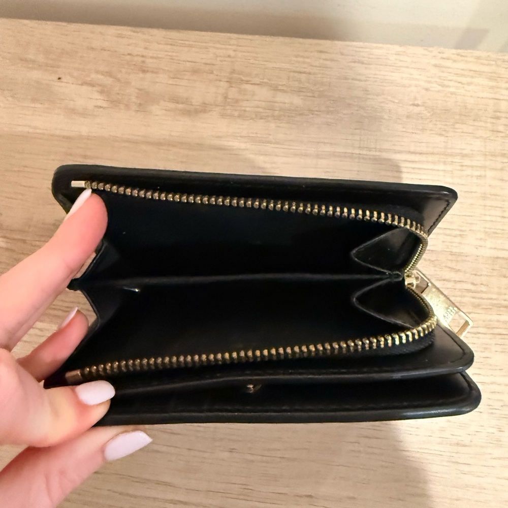 Marc Jacobs Black Wallet with Gold Accents